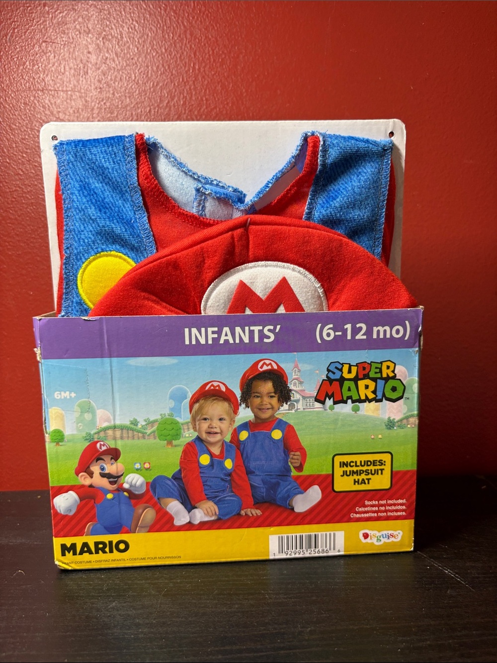 Disguise x Nintendo Super Mario Infant Red and Blue Jumpsuit with Hat